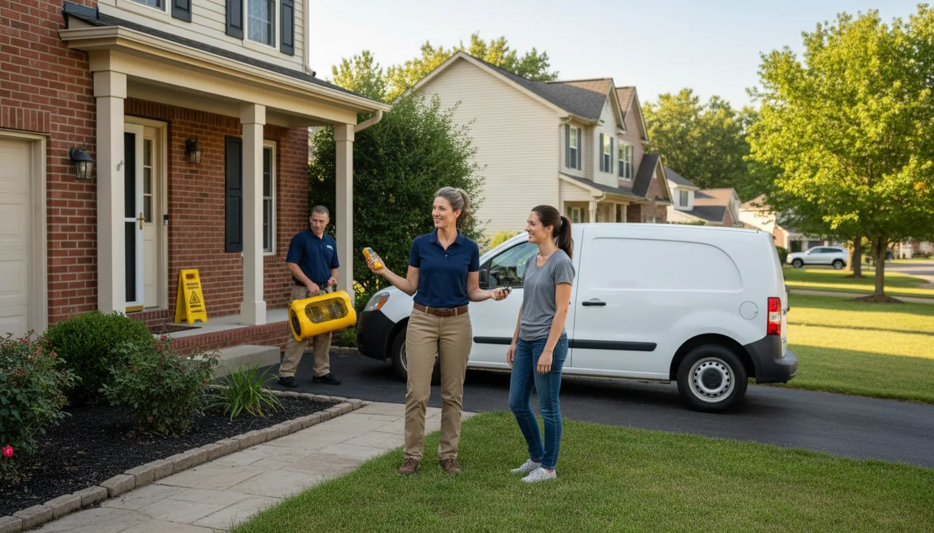 Residential water damage restoration in Drake, ND